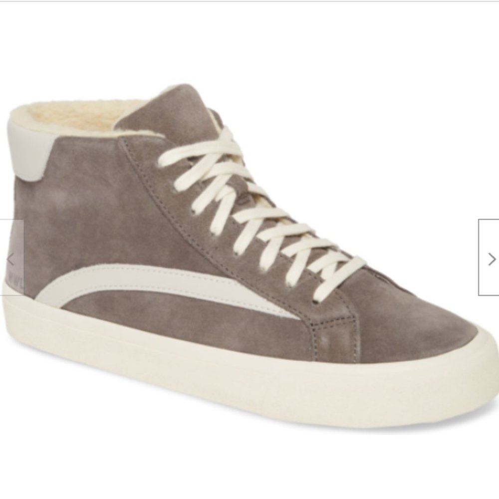 Madewell Sidewalk High Top Faux Shearling Lined